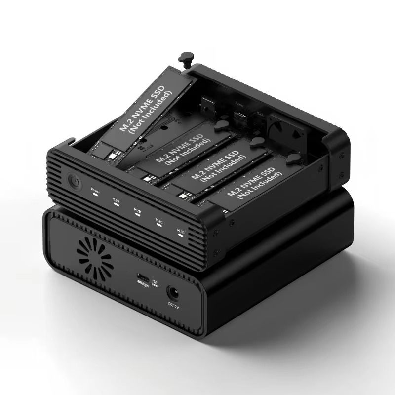 Case Fans - Aluminiowa obudowa M2 4-Bay USB4 na