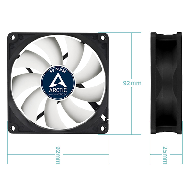 ARCTIC F9 PWM - 92 mm wentylat – Case Fan Controller recenzja i cena
